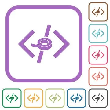 Software patch simple icons Illustrazione stock