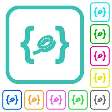 Software patch vivid colored flat icons Stock Illustration