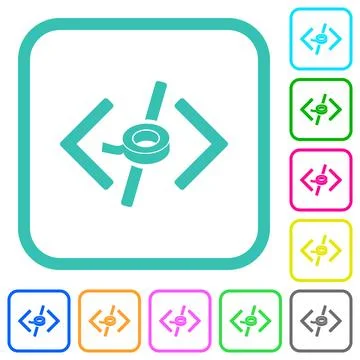 Software patch vivid colored flat icons Stock Illustration
