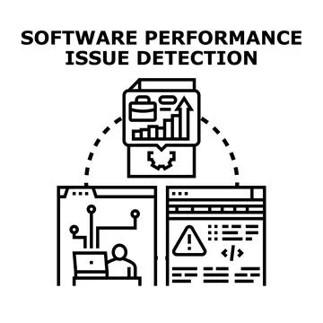 Software performance issue detection optimizing development process イラスト素材