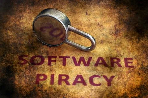 Software piracy grunge concept 스톡 일러스트