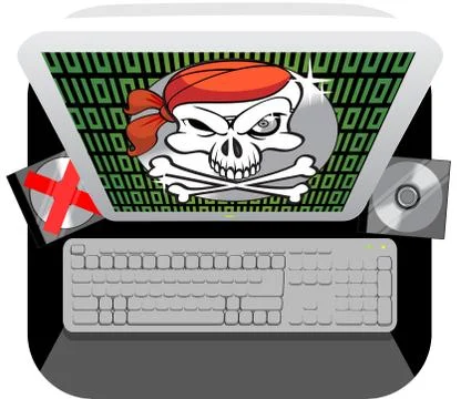 Software piracy Stock Illustration