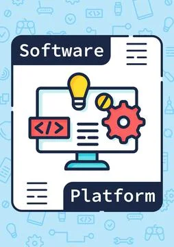 Software platform brochure Stock Illustration