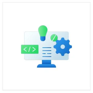 Software platform flat icon Stock Illustration