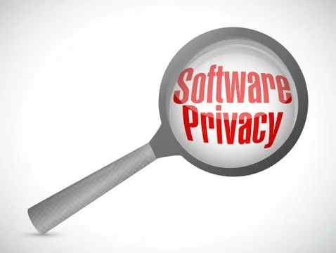 Software privacy magnify illustration design Illustrazione stock