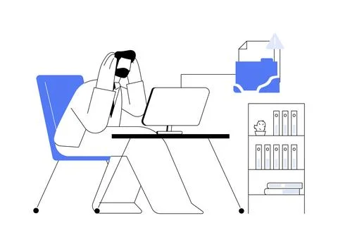 Software problems abstract concept vector illustration. Stock Illustration