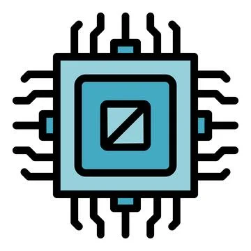 Software processor icon vector flat 库存插图
