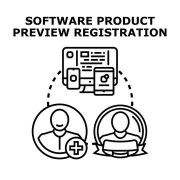 Software product preview registration vector illustration イラスト素材