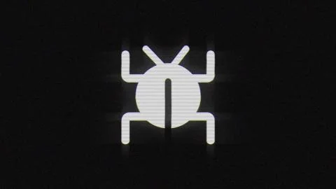 Software program bug in glitch effect mp4 video Stock Illustration