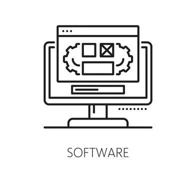 Software program code line icon Ilustración de archivo
