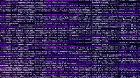 Software programmer code moves in front of the camera, software development Stock Footage 156521780