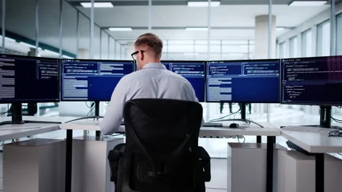 Software Programmer Or Coder Man Stock Footage 313746016