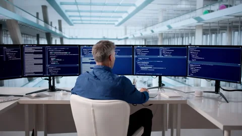Software Programmer Or Coder Man Stock Footage 328716517