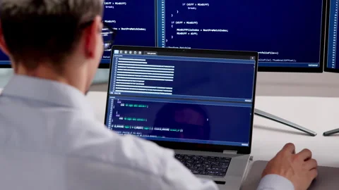 Software Programmer Or Coder Man Stock-Footage 331518999