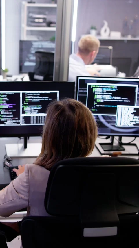 Software Programmer Or Coder Woman Stock Footage 254848862