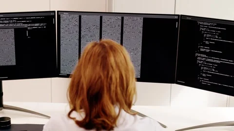 Software Programmer Or Coder Woman Stock Footage 273803580