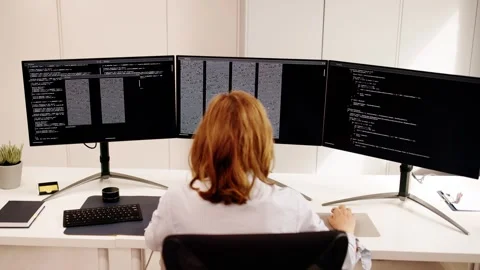 Software Programmer Or Coder Woman Stock Footage 274378731