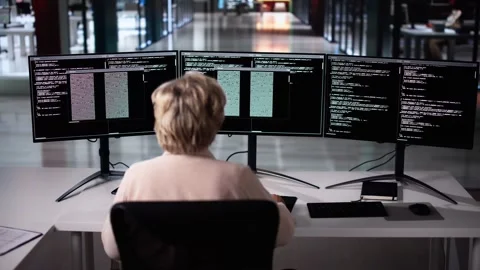 Software Programmer Or Coder Woman Stock Footage 296929768