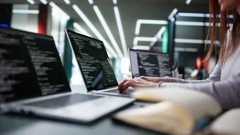 Software Programmer Or Coder Woman Stock Footage 301829576