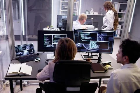 Software Programmer Or Coder Woman Foto stock