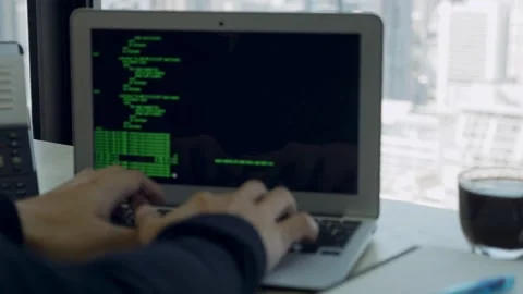 Software Programmer Working on Computer, Freelancer and work at home office Stock Footage 334586240