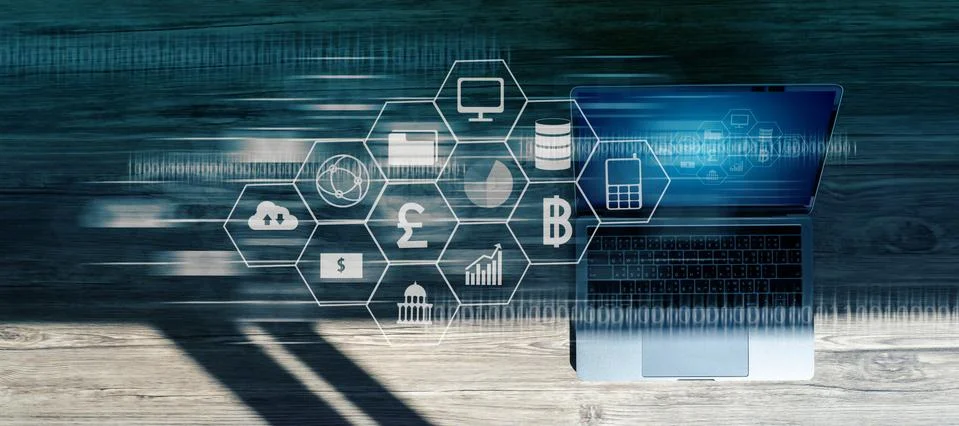 Software  Programming code abstract technology background Developer programmi Stock Photos