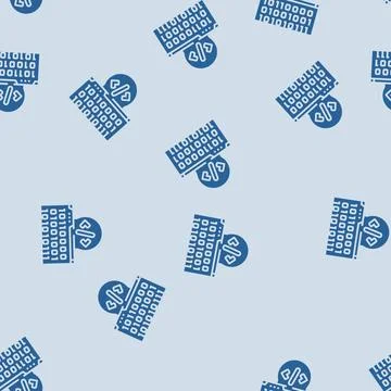 Software programming code glyph seamless pattern Stock Illustration