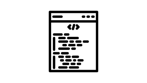 Software programming code line icon animation Stock Footage 326751372