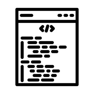 Software programming code line icon vector illustration Stock Illustration