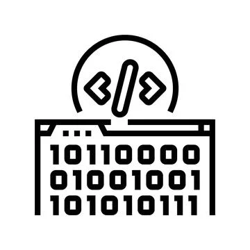 Software programming code line icon vector illustration Stock Illustration