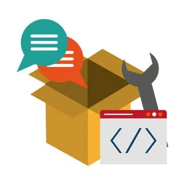 Software programming code symbols vector illustration Stock Illustration