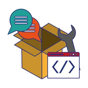 Software programming code symbols vector illustration Stock Illustration