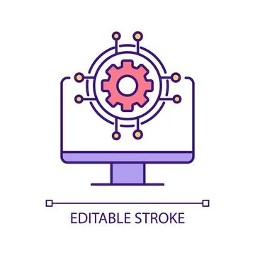 Software programming RGB color icon Stockillustratie