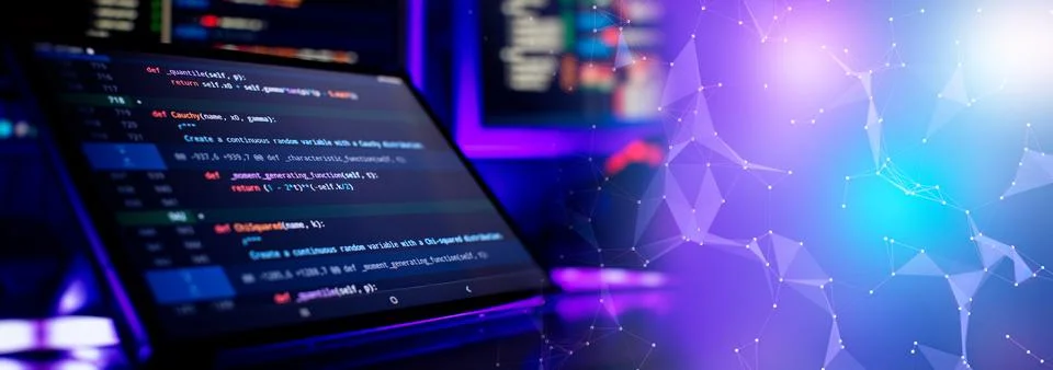 Software Programming Work Time. Program development concept. Foto stock