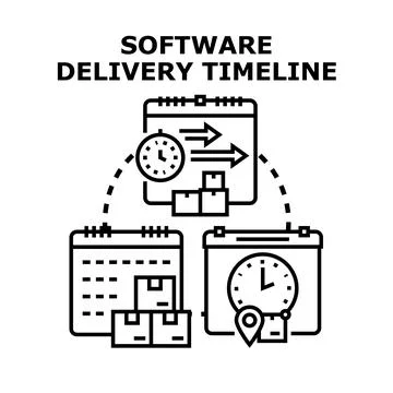 Software project delivery timeline planning and execution Illustration