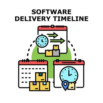 Software project delivery timeline planning and execution Illustration
