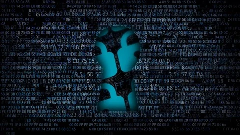 Software protection. It is not possible to hack. Information under protection Video stock 80566522