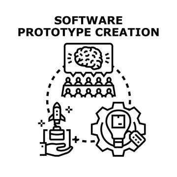 Software prototype creation developing innovative product concepts イラスト素材
