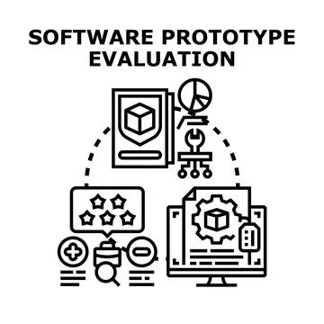 Software prototype evaluation process and development lifecycle 스톡 일러스트