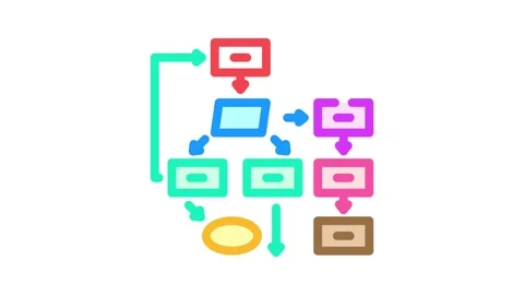 Software prototyping color icon animation Stock Footage 327267892