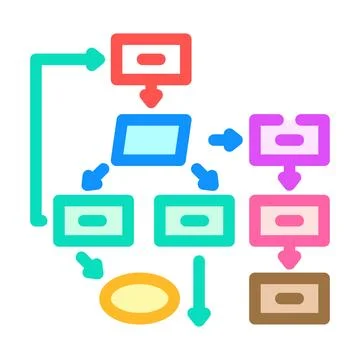 Software prototyping color icon vector illustration Illustrazione stock