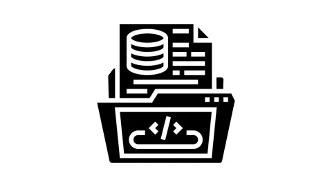 Software prototyping glyph icon animation Stock Footage 326152033