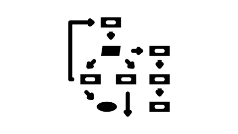 Software prototyping glyph icon animation Stock Footage 326743830