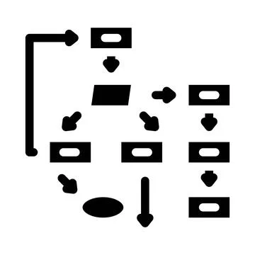 Software prototyping glyph icon vector illustration Illustrazione stock