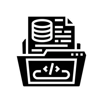 Software prototyping glyph icon vector illustration 스톡 일러스트