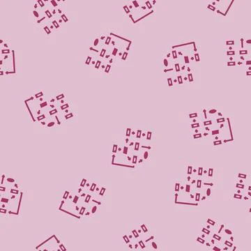 Software prototyping glyph vector seamless pattern Stock-Illustration