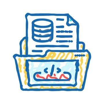 Software prototyping icon doodle illustration イラスト素材