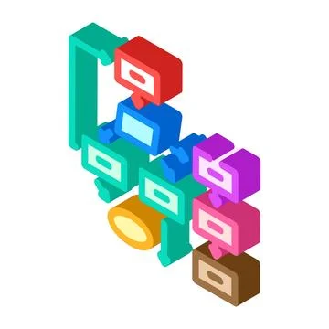 Software prototyping isometric icon vector illustration Stock Illustration