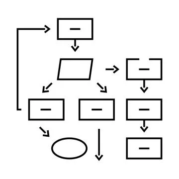 Software prototyping line icon vector illustration 스톡 일러스트