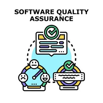 Software quality assurance delivering user satisfaction and validation Illustrazione stock